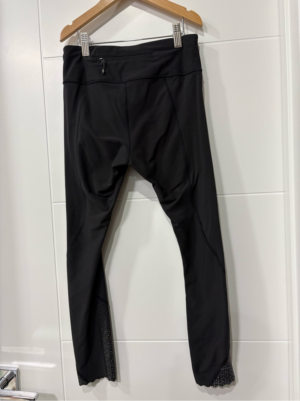 lululemon athletica Black High-Rise Leggings with Scalloped Hem